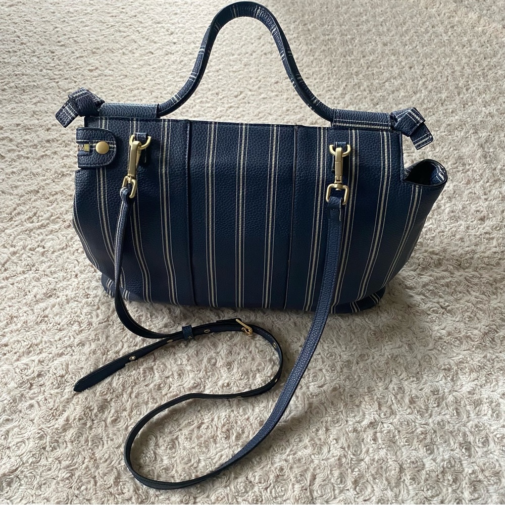 New Foley + Corinna Large Leather Satchel Bag Crossbody Purse. - Picture 6 of 15